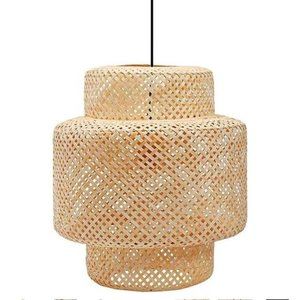 Frontsea Rattan Pendant Lighting for Kitchen | Bamboo Lampshade Handmade